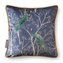 Luxury Super Soft Velvet Cushion Peacock Grey With Optional Piping, thumbnail 1 of 9