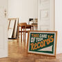 Take Care Of Your Records Hand Painted Retro Wall Art Print, thumbnail 7 of 7