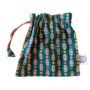 Handmade Sari Gift Bags, Fair Trade Medium Reusable Drawstring Pouches, thumbnail 3 of 5