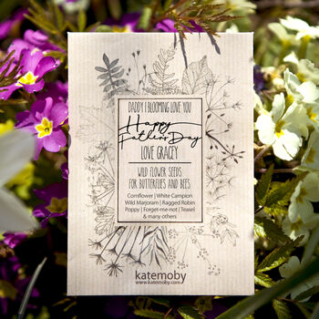 Father's Day Gift Personalised Wildflower Seed Packet, 8 of 9