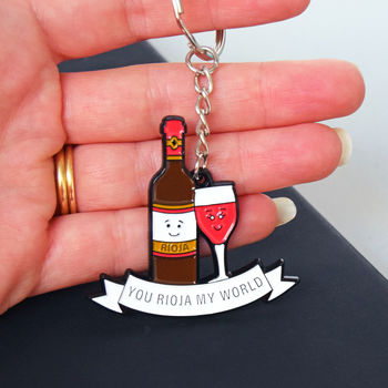Funny Wine Keyring Gift For Partner, 2 of 3