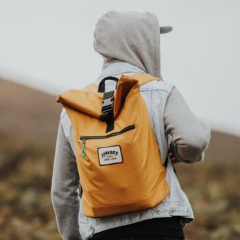 'The Adventurer' Recycled Roll Top Backpack, 3 of 12
