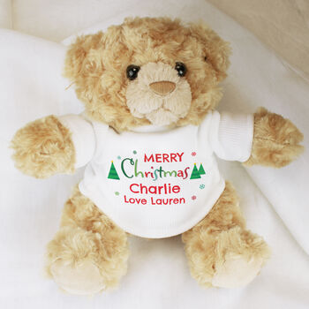 Personalised Merry Christmas Teddy Bear, 3 of 3