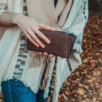 Ladies Large Vegan Cork Leather Purse | Albufeira By Whistler Tree, 8 of 12