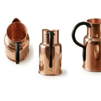 Handmade Copper Water Pitcher – 1 L, Black Handle, 6 of 6