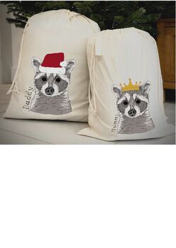 Personalised Racoon Sack, 2 of 2