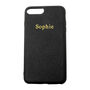 Personalised Real Leather iPhone Case Black And Taupe, thumbnail 6 of 7