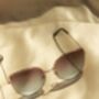 Blue Brown Gradient Tint Butterfly Cat Eye Sunglasses, thumbnail 6 of 6