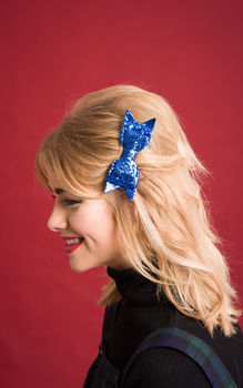 Small Glitter Hair Bow, 2 of 6