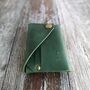 Personalised Green Oiled Leather Wallet, thumbnail 4 of 8