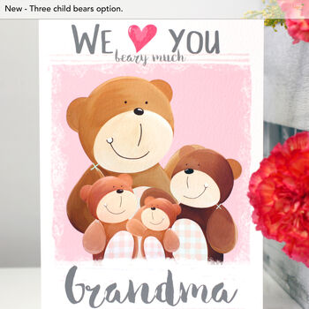 Personalised I Love You Beary Much Mummy Card, 10 of 12