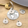 My World Pewter Personalised World Map Ds Keyring, thumbnail 5 of 6