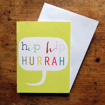 Mini Bubble Hip Hip Hurrah Card, 3 of 5