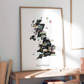 United Kingdom Illustrated Map, 2 of 7