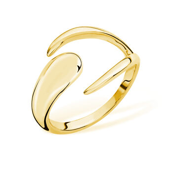 Open Luna Ring In 18ct Gold Vermeil, 2 of 3