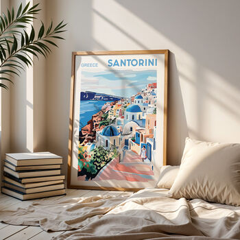 Santorini Tavel Inspired Poster, 2 of 9