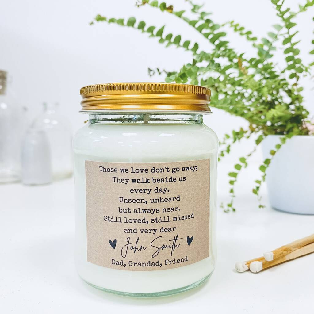 Personalisable Those We Love Scented Soy Candle By Lollyrocket Candle Co 