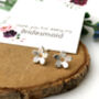 Thank You Bridesmaid Sterling Silver Textured Flower Earrings, thumbnail 1 of 12