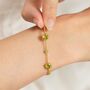 Emerald And Peridot Bracelet In Sterling Silver And Gold Vermeil, thumbnail 1 of 12