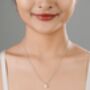 Bridal Natural Pearl Grade A Satellite Chain Gold Vermeil, Rhodium Necklace, thumbnail 2 of 12