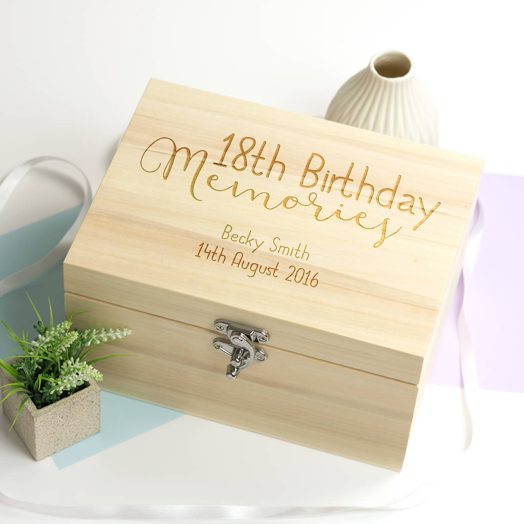 personalised 18th birthday memories keepsake box by mirrorin ...