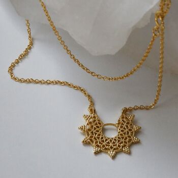 Gold Plated Or Sterling Silver Medina Necklace, 8 of 9