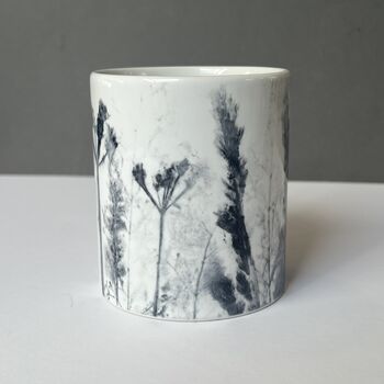 Personalised Mug With Handmade Grasslands Print, 9 of 12