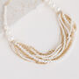 Gold Colour Layered Waterfall Pearl Necklace, thumbnail 3 of 3