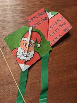 Personalisable Xmas Flyer Indoor Kite For Festive Fun, 5 of 12