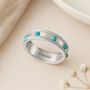 Personalised Sterling Silver Turquoise Spinner Ring – 5mm, thumbnail 1 of 8
