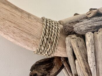 61cm Driftwood Bull Head With Horns Wooden Wall Decor, 7 of 9