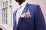 Mens Soft Pink Floral Pocket Square, thumbnail 2 of 12