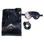 Silk Sleep Giftset Fleur Japonaise Midnight Blue Luxury Pillowcase Eye Mask And Scrunchie, thumbnail 11 of 11