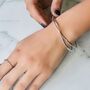 Infinity Twin Band Sterling Silver Bangle, thumbnail 2 of 6