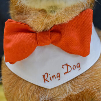 Personalised Dog Bow Tie Wedding Bandana, 7 of 12