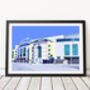 Stamford Bridge, Chelsea Football Stadium Illustration Art Print, thumbnail 1 of 2