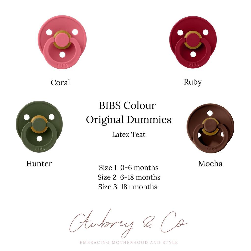 Bibs Latex Colour Dummies Size Two By Aubrey & Co