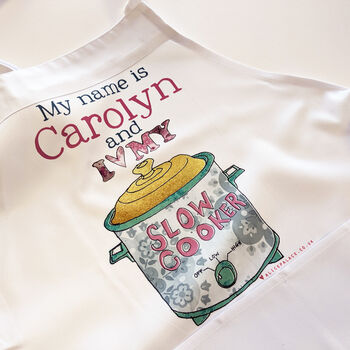 Personalised I Love My Slow Cooker Or Airfryer Apron, 5 of 5