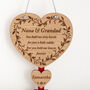 Personalised Wooden Hanging Family Of Hearts Plaque, thumbnail 1 of 2