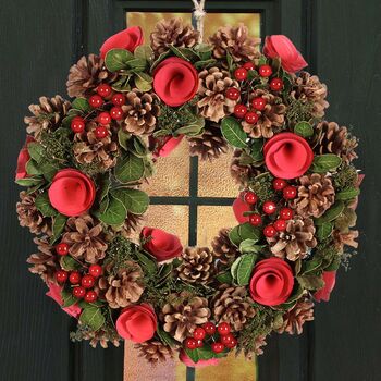 Luxury Christmas Roses Wreath, 3 of 7