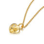 Tiny Crystal Heart Urn Ashes Necklace 18 K Gold Plated, thumbnail 4 of 7