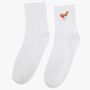 Women's Red Robin Embroidered Christmas Socks Five Pack, thumbnail 6 of 7