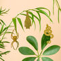 Spooky Plant Animal Set Of Three Spider, Bat, Snake Brass Halloween Decoration, thumbnail 1 of 4