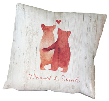 Personalised Bear Couple Cushion, 4 of 7