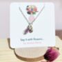 Hand Painted Mini Floral Initial Letter Pendant Gift With Stand, thumbnail 8 of 12