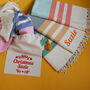 Personalised Natural Cotton Throw, Beach Towel, thumbnail 3 of 12