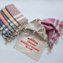 Personalised Cotton Hand Towels, Christmas Gift For Her, thumbnail 1 of 12