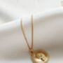 Chunky 18 K Gold Lucky Penny Coin Medallion Necklace, thumbnail 1 of 2