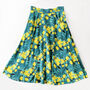 Annie Linen Blend Midi Skirt In Lemon Print, thumbnail 3 of 6