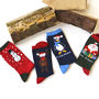 Set Of Four Men's Christmas Socks, thumbnail 1 of 1
